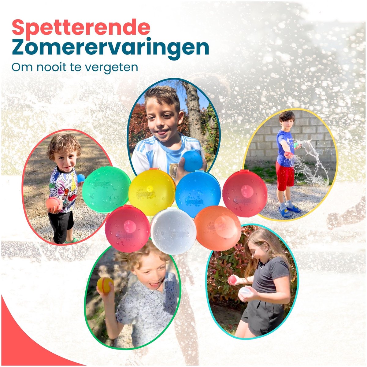 Ressplash® 10 Herbruikbare Waterballonnen - 10 stuks - Gratis E-Book - Bekend van TikTok - Waterballonnen zelfsluitend - Zwembadspelletjes - Zwembadspeelgoed - Waterbal - waterspeelgoed - Zwembad — afbeelding 7