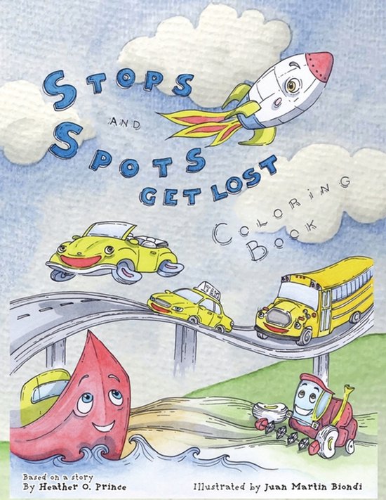 Stops and Spots Get Lost Coloring Book - cover
