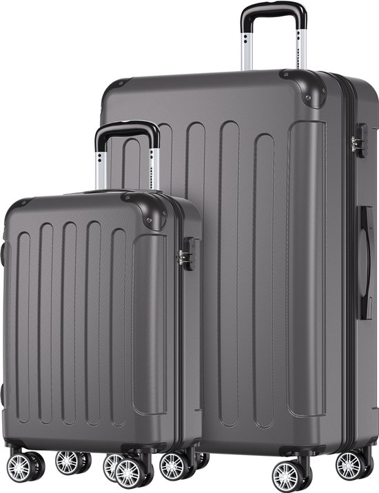 TRVLMORE Kofferset 2 Delig - Donkergrijs