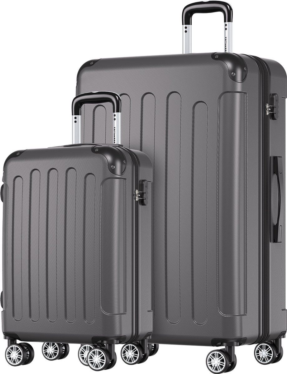 TRVLMORE Kofferset 2-Delig 38L plus 110L Donkergrijs