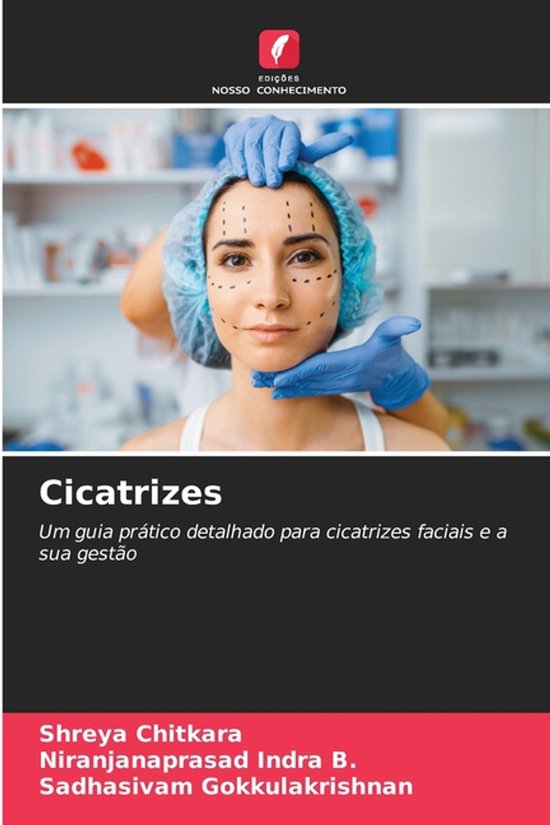Couverture de livre représentant une femme avec des marquages sur le visage, intitulée 'Cicatrizes'.