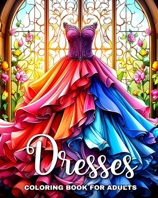 Dresses Coloring Book for Adults - cover