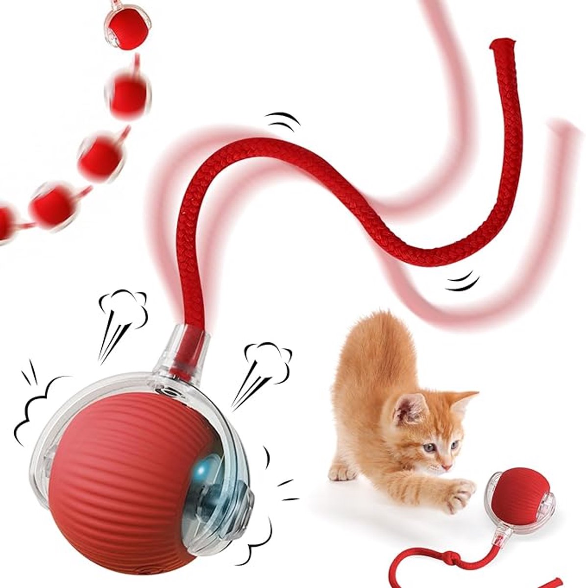 Harley - Zelfrollende Bal voor Katten - Kattenspeelgoed - Speelgoedbal - Kattenspeeltjes Elektrisch - Kattenspeeltje - Katten Speelgoed - Katten Speeltjes - Kattenspeelgoed Elektrisch - GATOPLAY