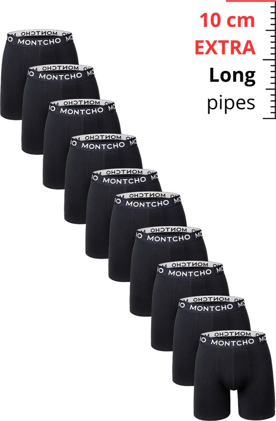 MONTCHO - Long Essence Series - Boxershort Heren - Onderbroeken Heren - Boxershorts - Ondergoed - Mix Kleur - 10 Pack - Maat: (S - XXL)