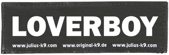 Julius K9 Tekstlabel – Loverboy groot