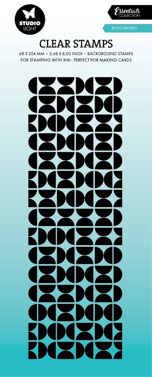 Clear stamp Retro pattern - Essentials nr. 728