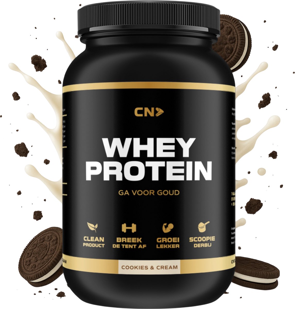 Goedkoopste CN Supplements Whey Protein - Cookies and Cream - Eiwitpoeder - Eiwitshake - 2500 gram - 70 Shakes