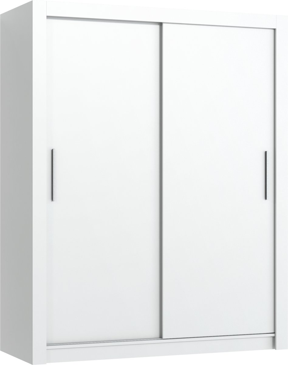 Promeubels - Kledingkast Miami - 120cm - Wit - Schuifdeur - Opbergkast