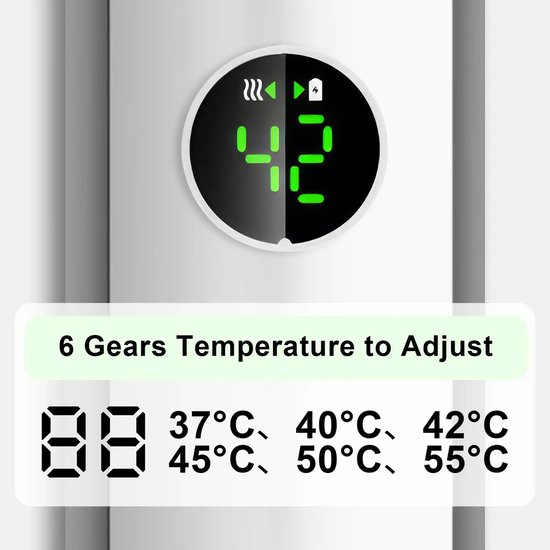 Draagbare Flessenwarmer Onderweg - Flesverwarmer - Flessenwarmer - 4 Temperatuurniveaus - USB Oplaadbaar - Draadloos van Alecto — afbeelding 4