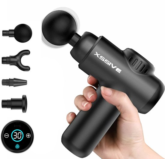 Xssive Mini Massage Gun 3200 RPM Zwart 30 Snelheden - Xssive - €35,99