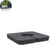 Bol.com Parasoltegels – Vulbare Parasoltegels - Voor kruisvoet – 50x50cm - Inhoud 25L – 4 stuks voor zweefparasol - Antraciet aanbieding