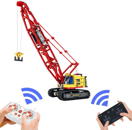 Reobrix Rupsband Hijskraan - mechanical | City speed champions adventure | Creator classic autos’s bouwpakket | Compatibel met lego sluban of mega bloks | Technische speelgoed ideas voor expert volwassenen & kinderen | 1322 bouwstenen modelbouw