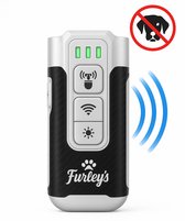 Dispositif anti-aboiement à ultrasons Furley – Dressage de chien sans choc 4 en 1 – Alternatief au collier anti-aboiement – ​​Son, ultrasons et lampe de poche LED – Rechargeable par USB-C – Pour petits et grands Chiens – Portée jusqu'à 7 m