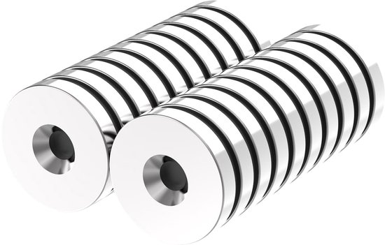 Foto: 20 stuks super sterke ring magneten 15 x 3 mm ronde magneten neodymium koelkast ringmagneten whiteboard magneten voor gereedschapskamer wetenschap doe het zelf en thuis diafragma 3 mm 