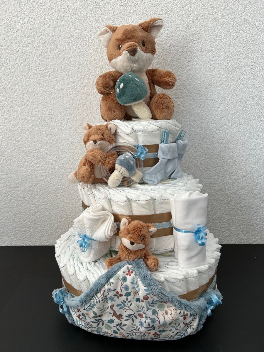 Image of 3-Laags Luiertaart Little Dutch Forest Friends Vos
