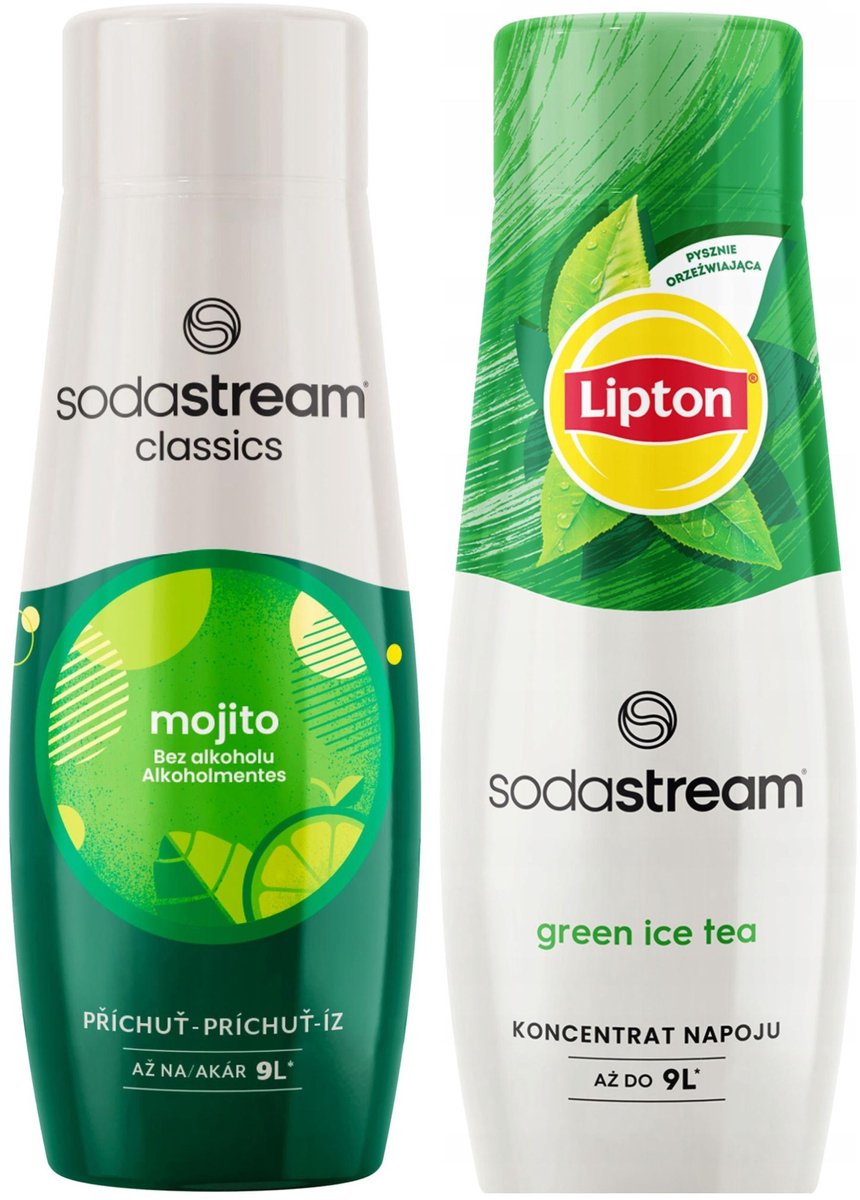 Soda Stream - Syrop voor Sodastream - Mojito en Lipton Green Tea - 2x440ml