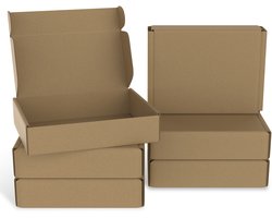 Froadp Verpakking van 20 verpakkingsdozen, vouwdozen, verzenddozen van golfkarton, gemakkelijk opvouwbaar, stabiele structuur, voor verzending, verhuizing, opslag, geschenkverpakking - bruin - 20 x 15 x 5 cm