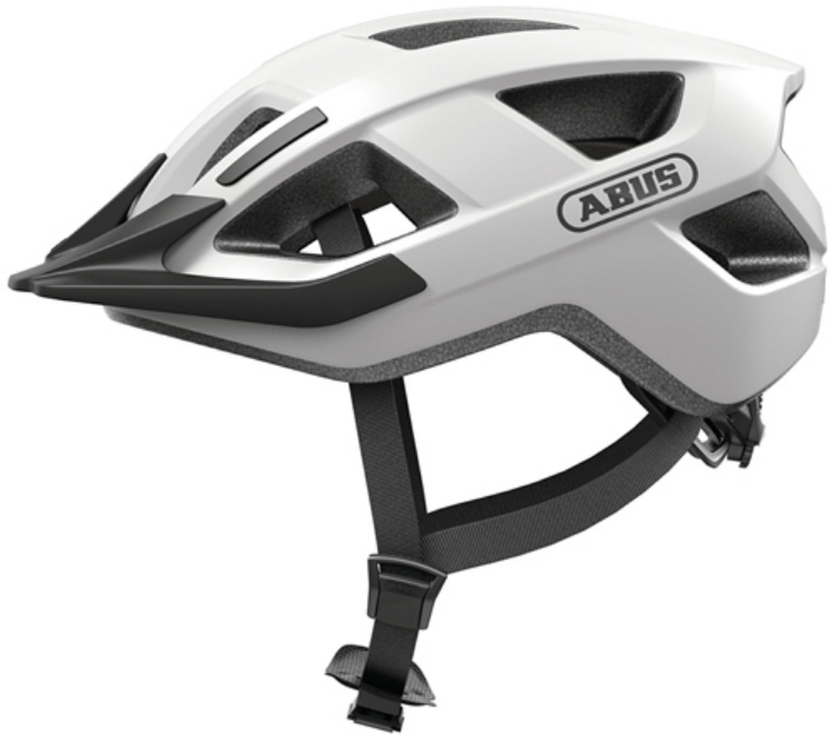 Fietshelm ABUS ADURO 3.0 LED polar white L - 58-62 cm - wit - Geschikt voor gebruik op elektrische fietsen - stadsfietsen - 335 g