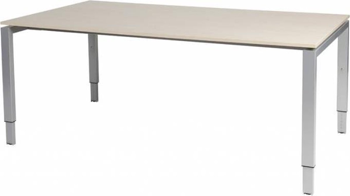 Vergadertafel Domino - 180x100 Eiken - alu frame