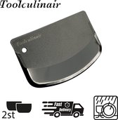 Toolculinair - noir 2 pièces - Grattoir à pâte - Coupe-pâte - Grattoir à pâte