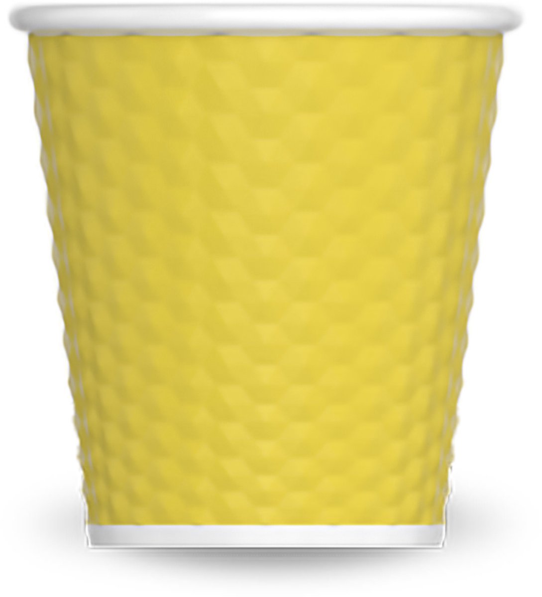 Les Artistes Paris Beker porselein 80ml - met siliconen grip honingraat - Yellow Glossy - LP-A1118