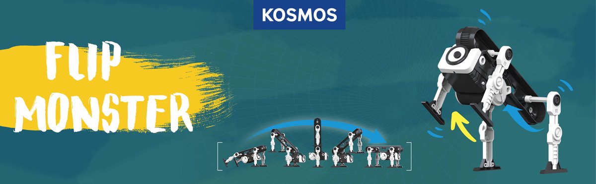 KOSMOS Flip Monster - Experimenteerset - Bouw Je Eigen Klimrobot - Unieke Flip-Aandrijving - Beklimt Trappen en Hindernissen - Robotica en Techniek - STEM Speelgoed - Vanaf 8 Jaar — afbeelding 5
