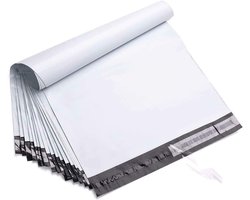 100 stuks verzend zakken - Kleding verzend zakken - Waterdichte zelfklevende enveloppen - Verzend zakken - Plastic verpakking szakken - Met zelfklevende sluiting - Ondoorzichtig - 17 x 25 cm - Wit