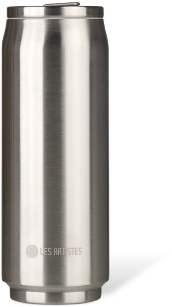 Les Artistes Paris Thermosbeker blik 500ml - met geïntegreerd rietje - Stainless Steel - LP-A1861