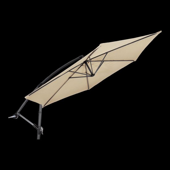 Parasol voor aan de Muur Terrasparaplu met Verstelbare Aluminium Stang