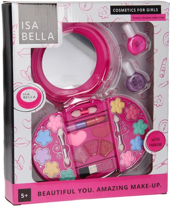 Ensemble de maquillage Isabella dans une boîte ronde avec miroir