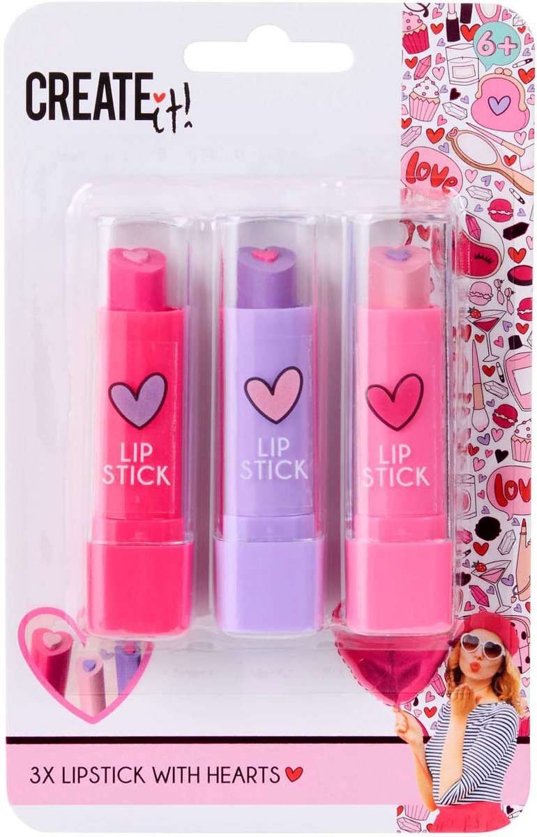 Create It! Hart Lippenstift, 3st.