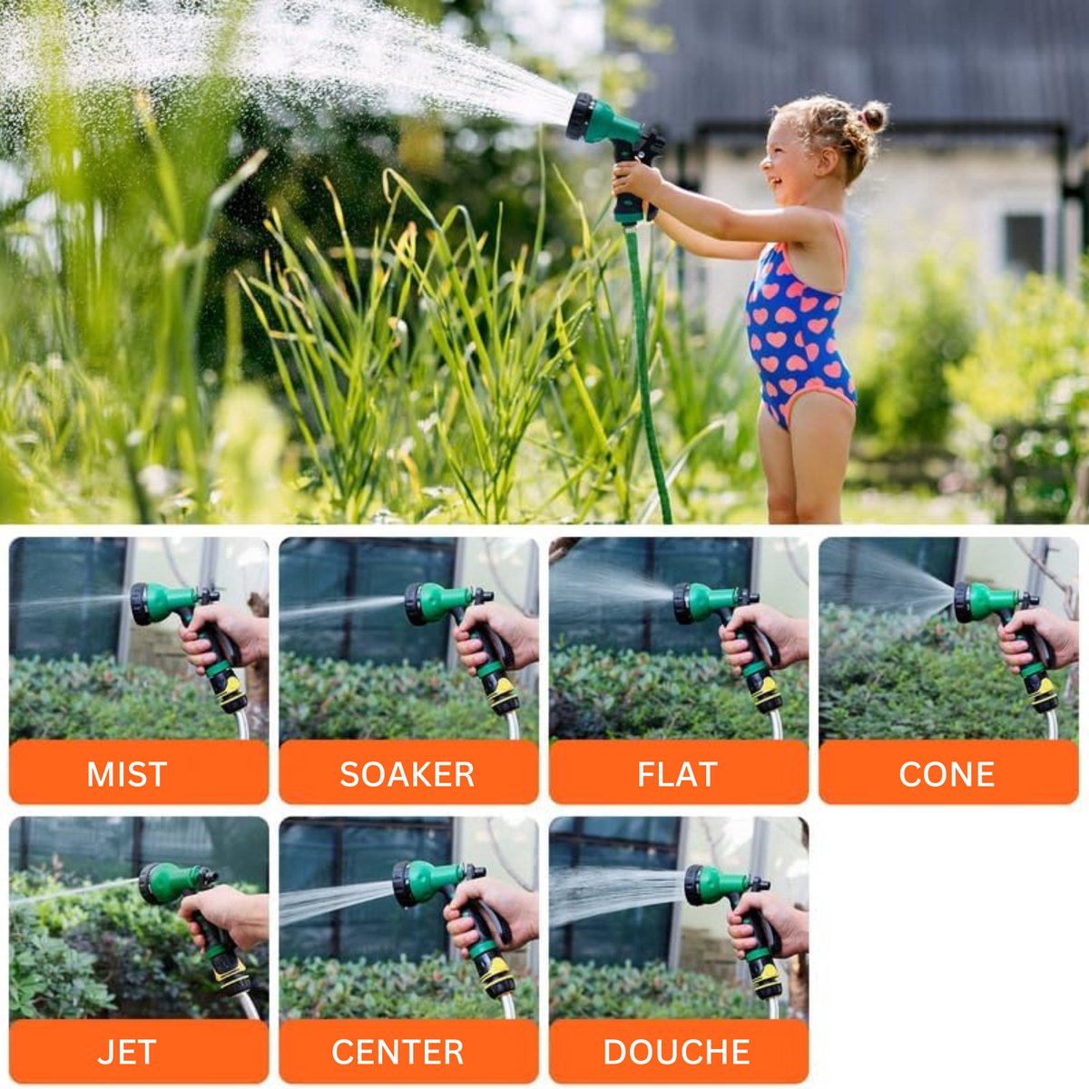 CCLIFE solar douche 60L - zonneverwarming, WPC-bodemplaat, draaibare kop thumbnail 2