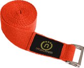 Natural fitness Yoga Strap 2,44m (hennep) - rood