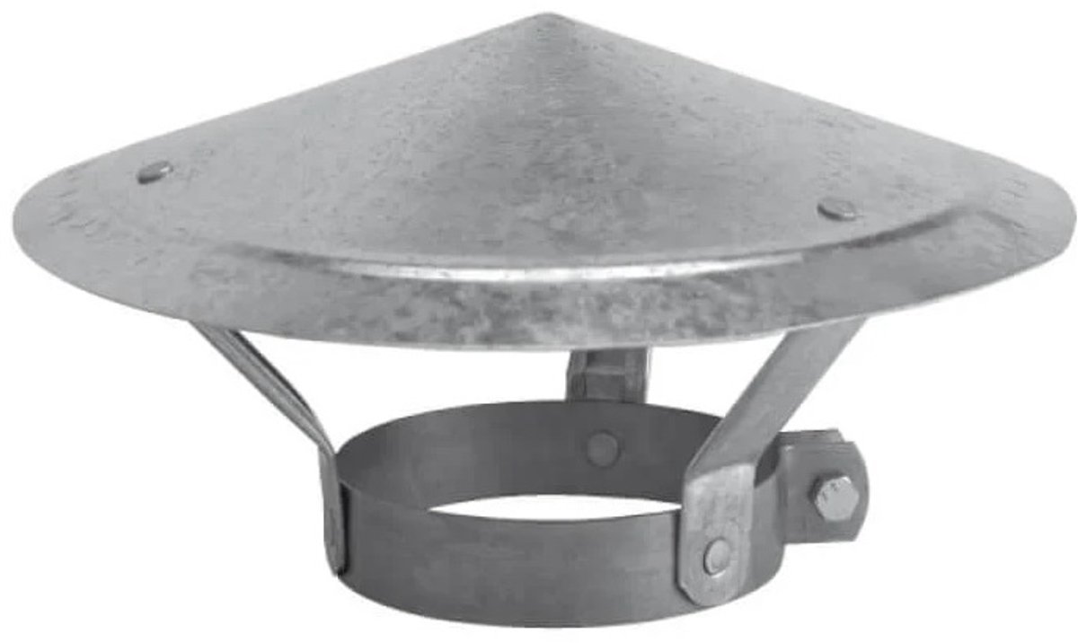 Cox Geelen regenkap enkelwandig, hoogte 170mm, nomet kanaaldiameter 170 - 180mm, buitendiameter kap 310mm, kap staal, toepassing regenkap, met