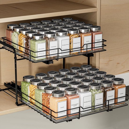 Uittrekbaar kruidenrek voor specerijen - organizer voor in kasten - 1 stuk