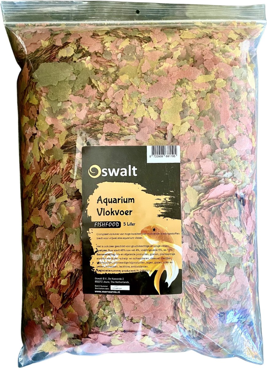 Oswalt Aquarium Vlokvoer - Vissenvoer - 5 Liter