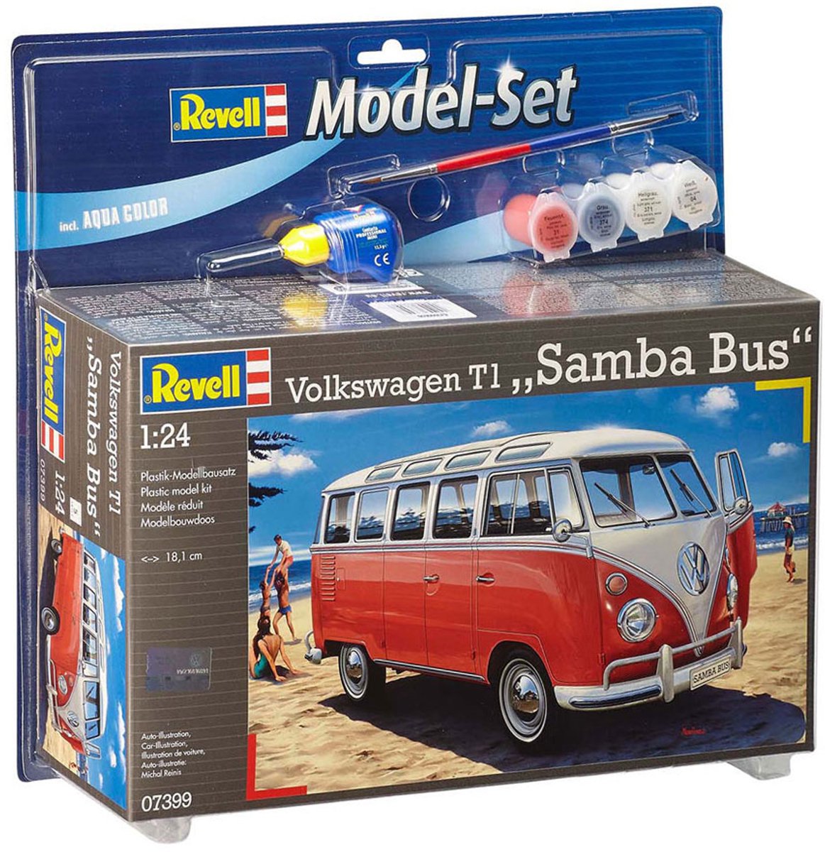 Revell Modelbouwpakket Auto - 67399 Volkswagen VW T1 Samba Bus - Modelbouw - Volwassenen - 1:24 — afbeelding 9