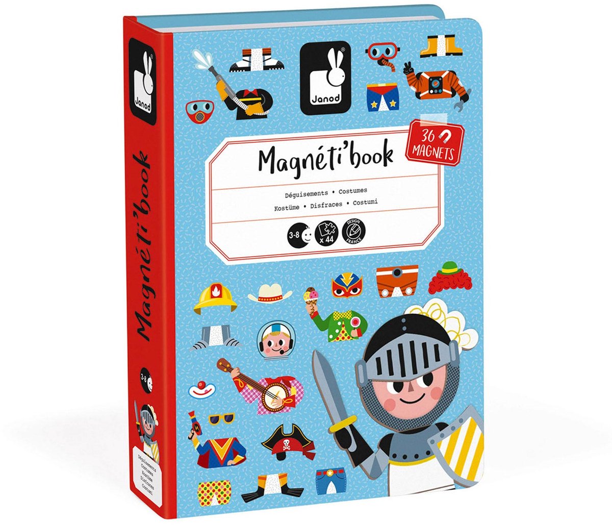 Janod - Magnetibook - Verkleedfeest Jongens - Magneetboek Speelset — afbeelding 8