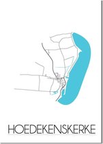 DesignClaud Hoedekenskerke Plattegrond poster - A2 + fotolijst wit (42x59,4cm)