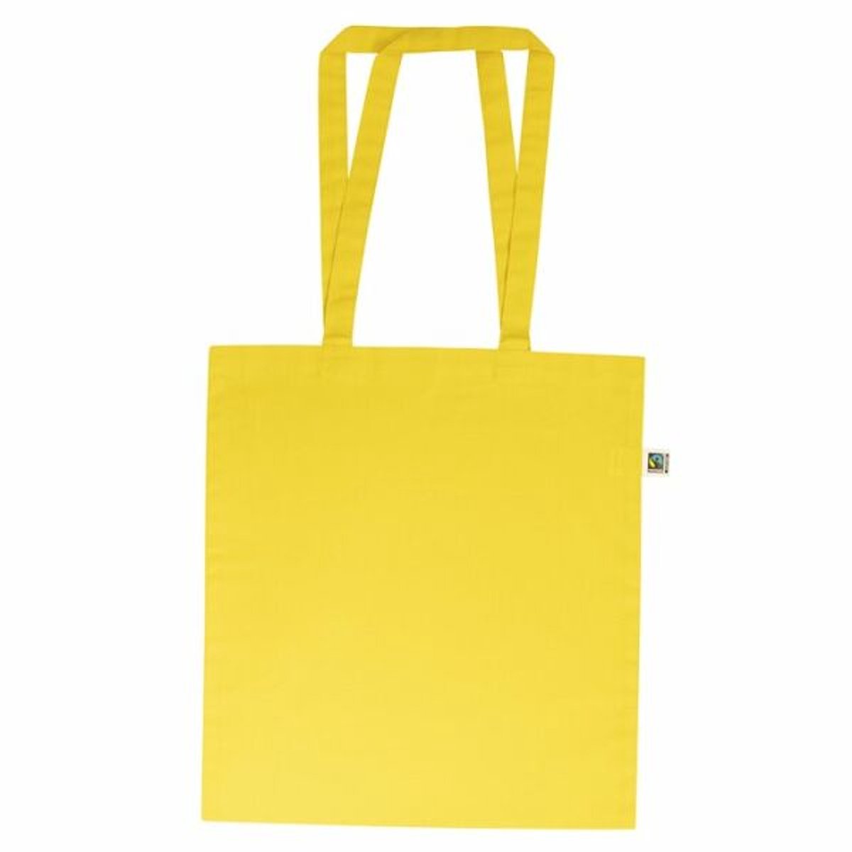 20 stuks Katoenen draagtas-Tote bag FAIRTRADE met lange hengsels, kleur Geel