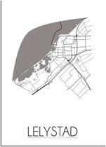 DesignClaud Lelystad Plattegrond poster B2 poster (50x70cm)