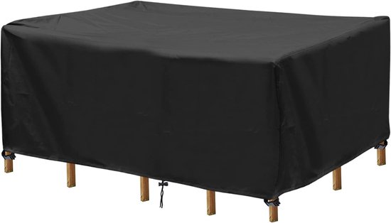 Tuinmeubelhoezen voor buiten, 340 x 140 x 85 cm, terrashoes, tuintafelhoes 600D Oxford polyester, waterdicht, scheurbestendig, winddicht, anti-uv