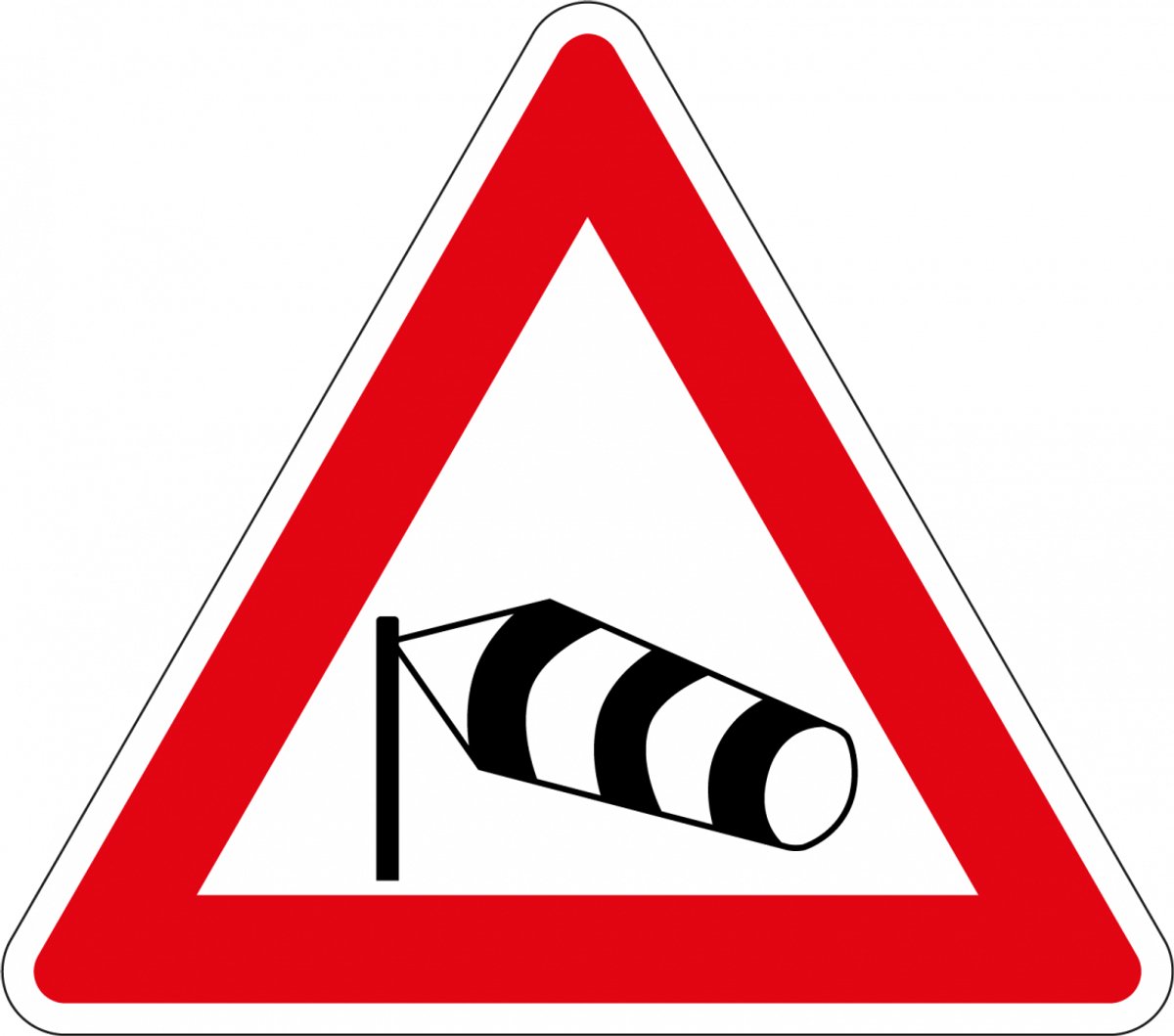 Zijwind sticker, J31 150 mm