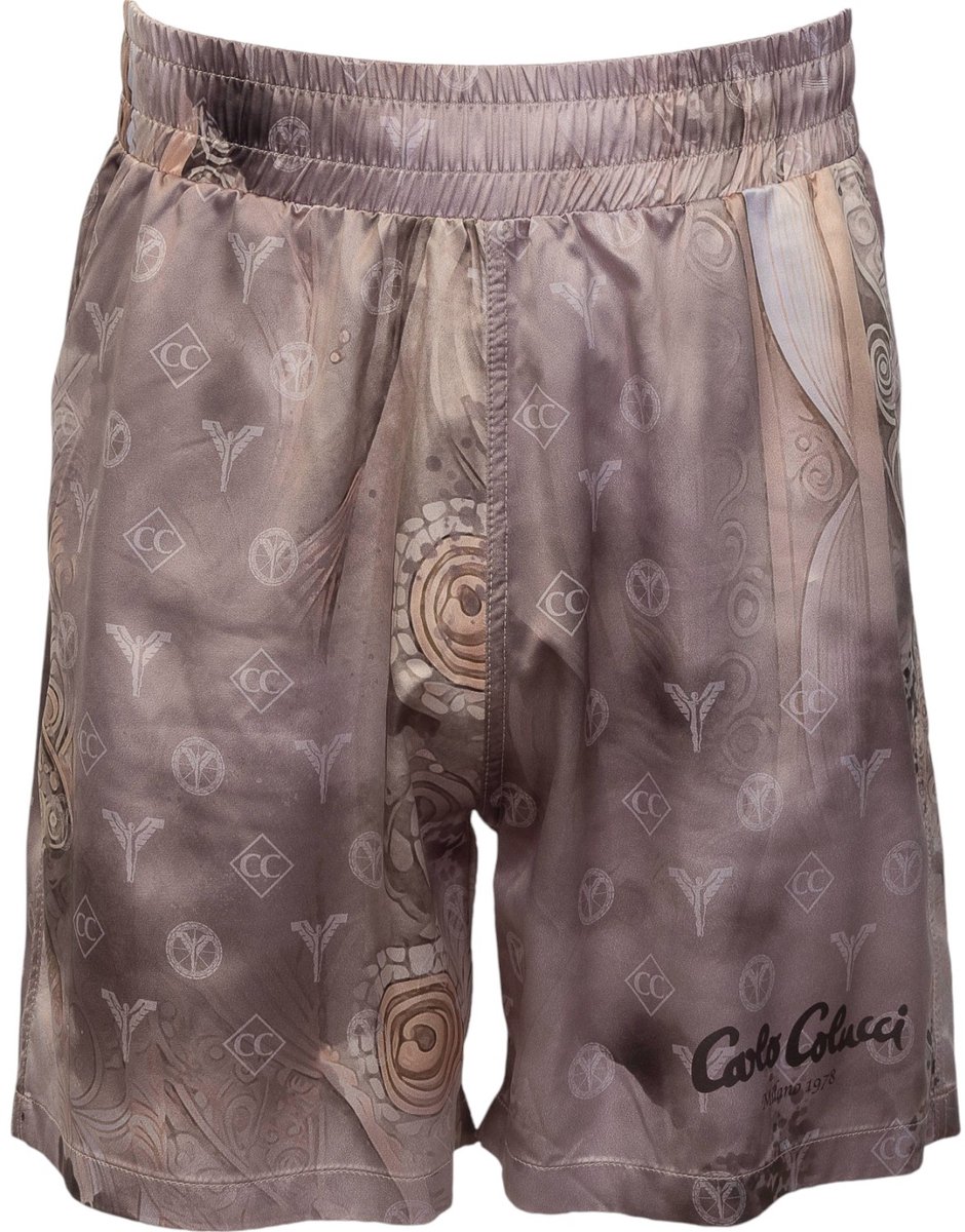 Carlo Colucci Oversize Short Ornament Knit Beige