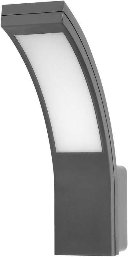 Set de 2 - Lampe d'extérieur PIRYT - Éclairage de jardin 4000K - Éclairage extérieur d'extérieur IP54 - Applique 800lm - Grijs