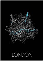 DesignClaud London Plattegrond poster A2 poster (42x59,4cm)