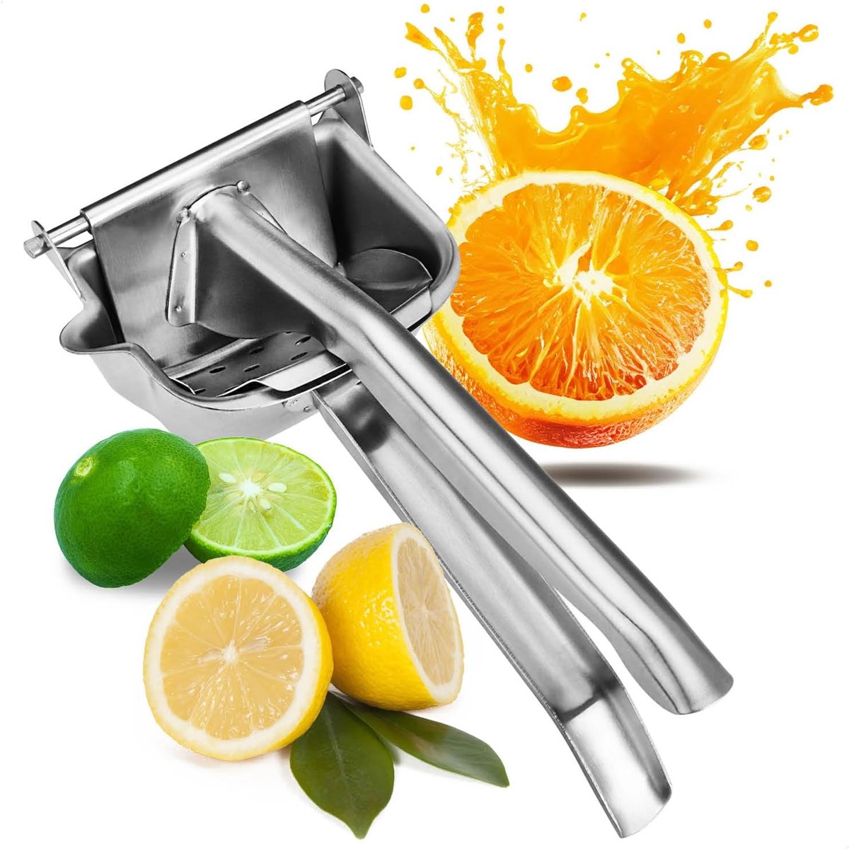 Roestvrijstalen citruspers - Handmatige sapcentrifuge voor citroenen, sinaasappels en meer