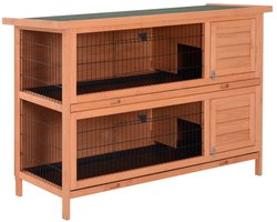Konijnenhok voor buiten - Weerbestendig - Konijnenren - Kooi - Groot konijnen Hok - Oranje