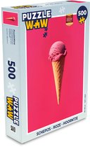 Puzzel Schepijs - Roze - Hoorntje - Legpuzzel - Puzzel 500 stukjes