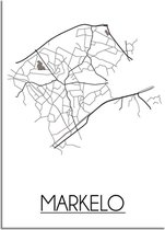 DesignClaud Markelo Plattegrond poster B2 poster (50x70cm)